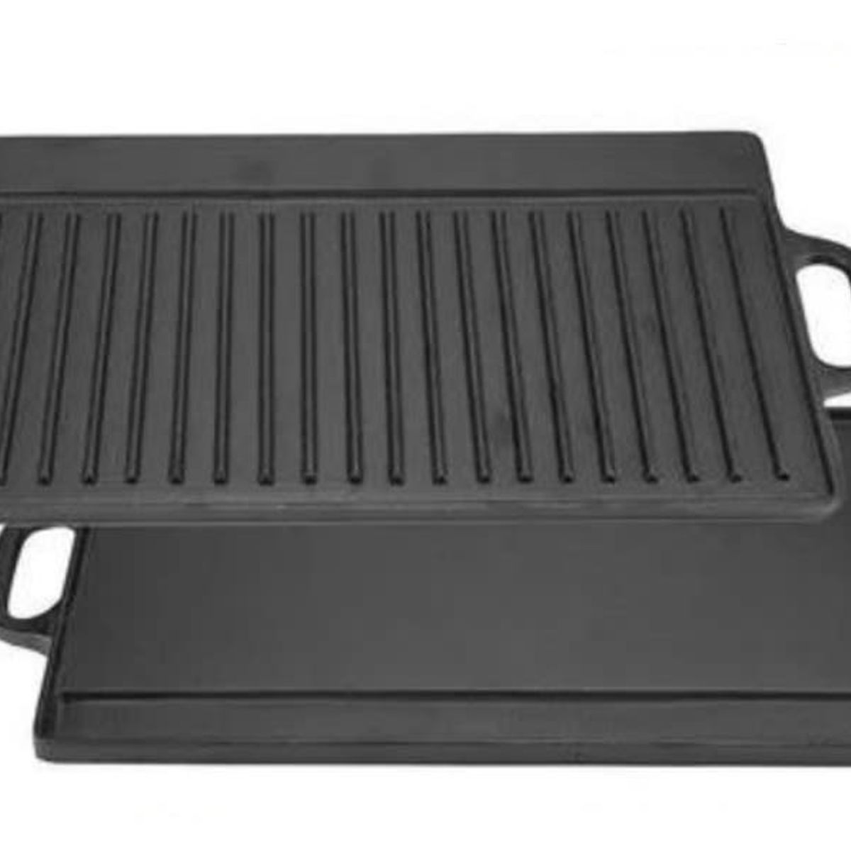 GENERICO - Plancha Churrasquera De Hierro Fundido 2 En 1 - 45x22x1.5cm