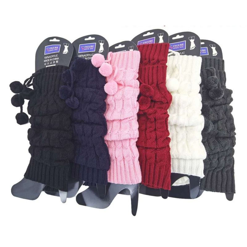 OEM - Pack 3 Polainas Lana Invierno Abrigadoras Escolares Con Accesorio