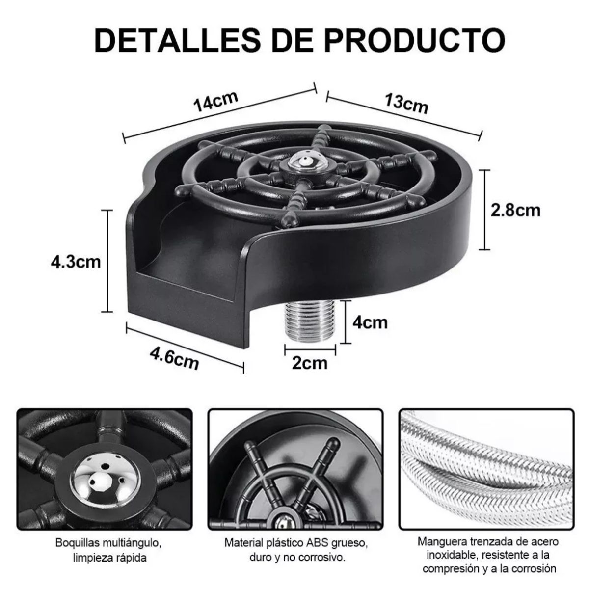 GENERICO - Lavador Automático Vasos Tazas Copas Lavadora Enjuagadora