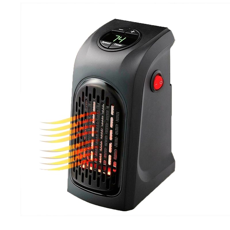 GENERICO - Mini calefactor Estufa Portátil Electrico 400w con control remoto