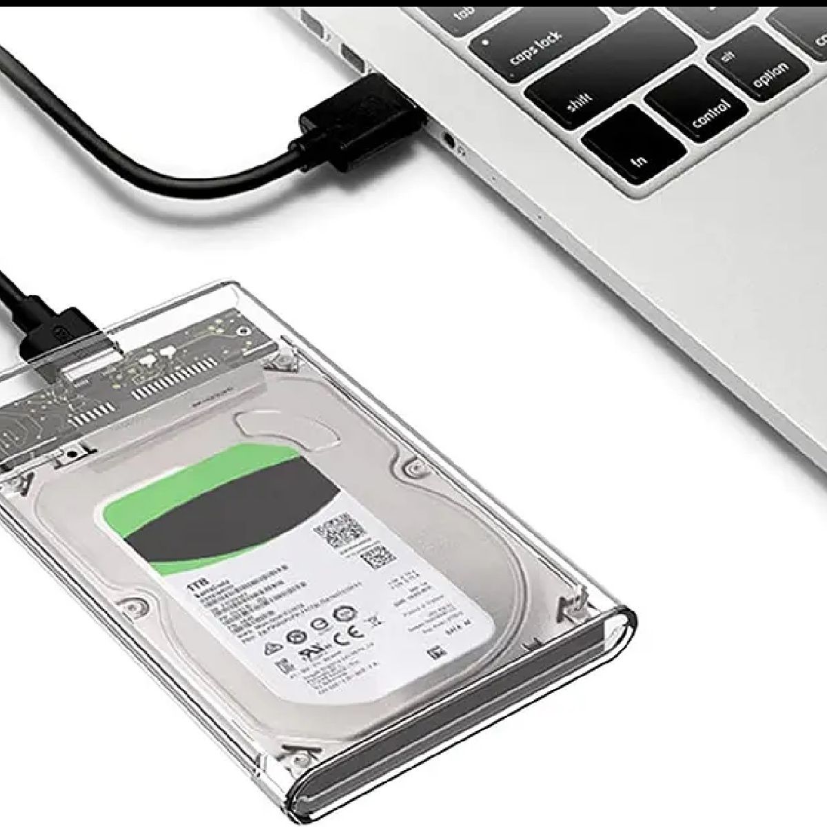 GENERICO - Cofre Case Transparente Para Disco Duro Sata 2.5 Usb 3.0