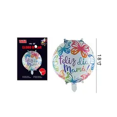 GENERICO - Globo Feliz Día Mamá Forma Corazón Con Mariposas