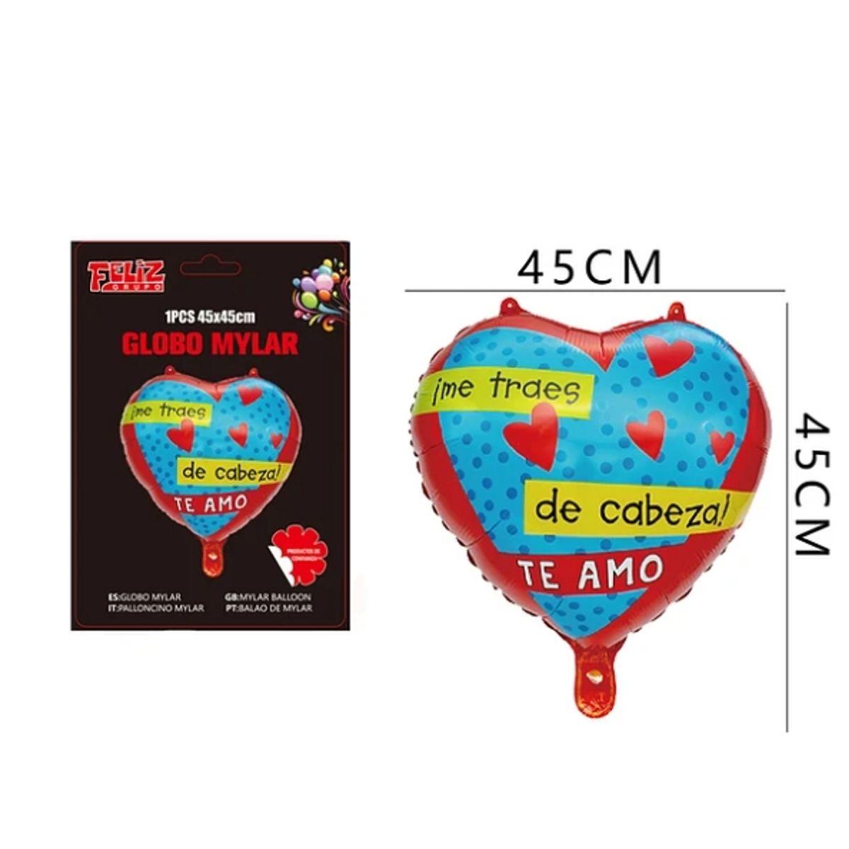 GENERICO - Globo Me Traes De Cabeza 4545 Cm