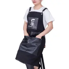 GENERICO - Delantal O Pechera Para Peluquero Barbero Multiuso Negro