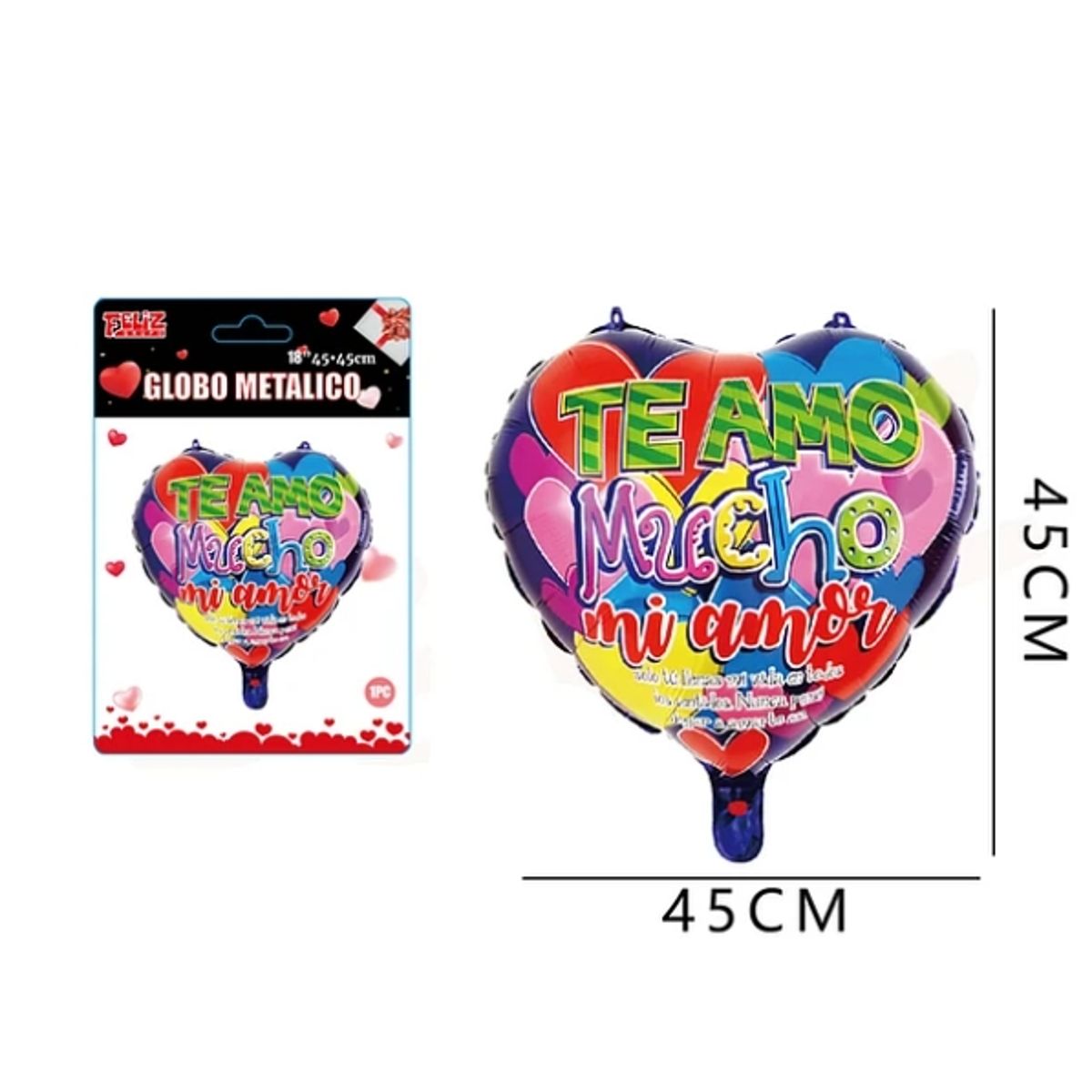 GENERICO - Globo Metálico Te Amo Mucho Mi Amor