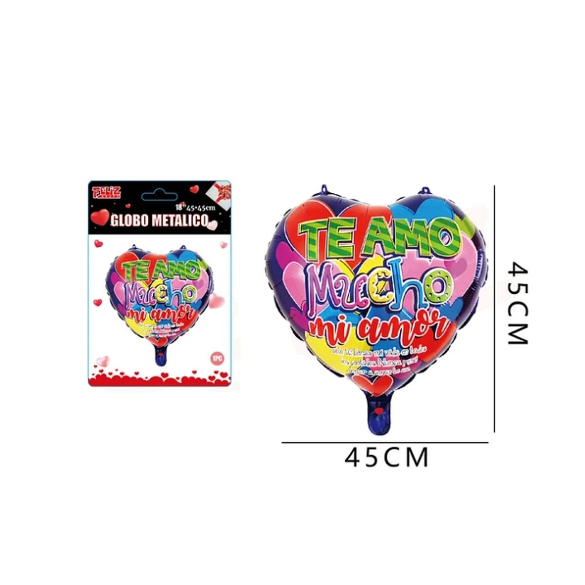 GENERICO - Globo Metálico Te Amo Mucho Mi Amor