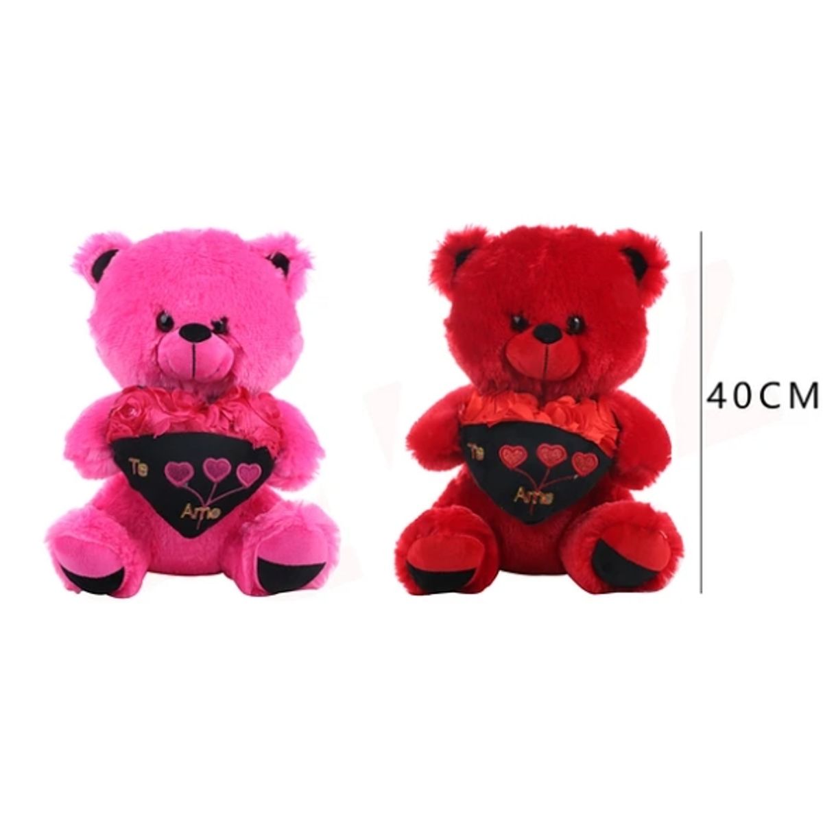GENERICO - Peluche Osito Color Te Amo 40 Cm