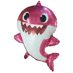 GENERICO - Globo Metálicos Baby Shark X1Rojo