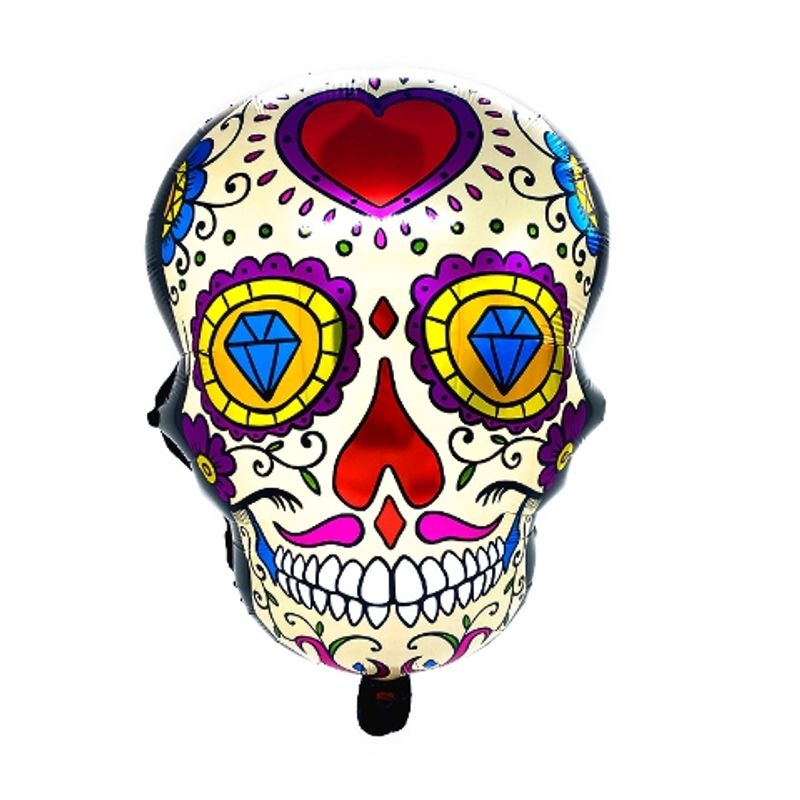 GENERICO - Globo Metalico Catrina Flores X1