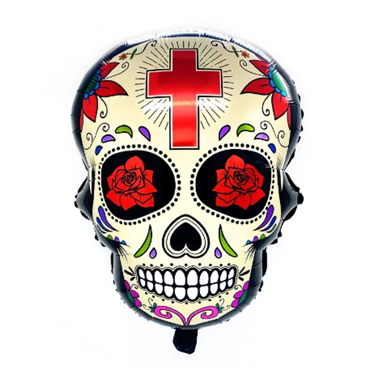 GENERICO - Globo Metalico Catrina Flores X1