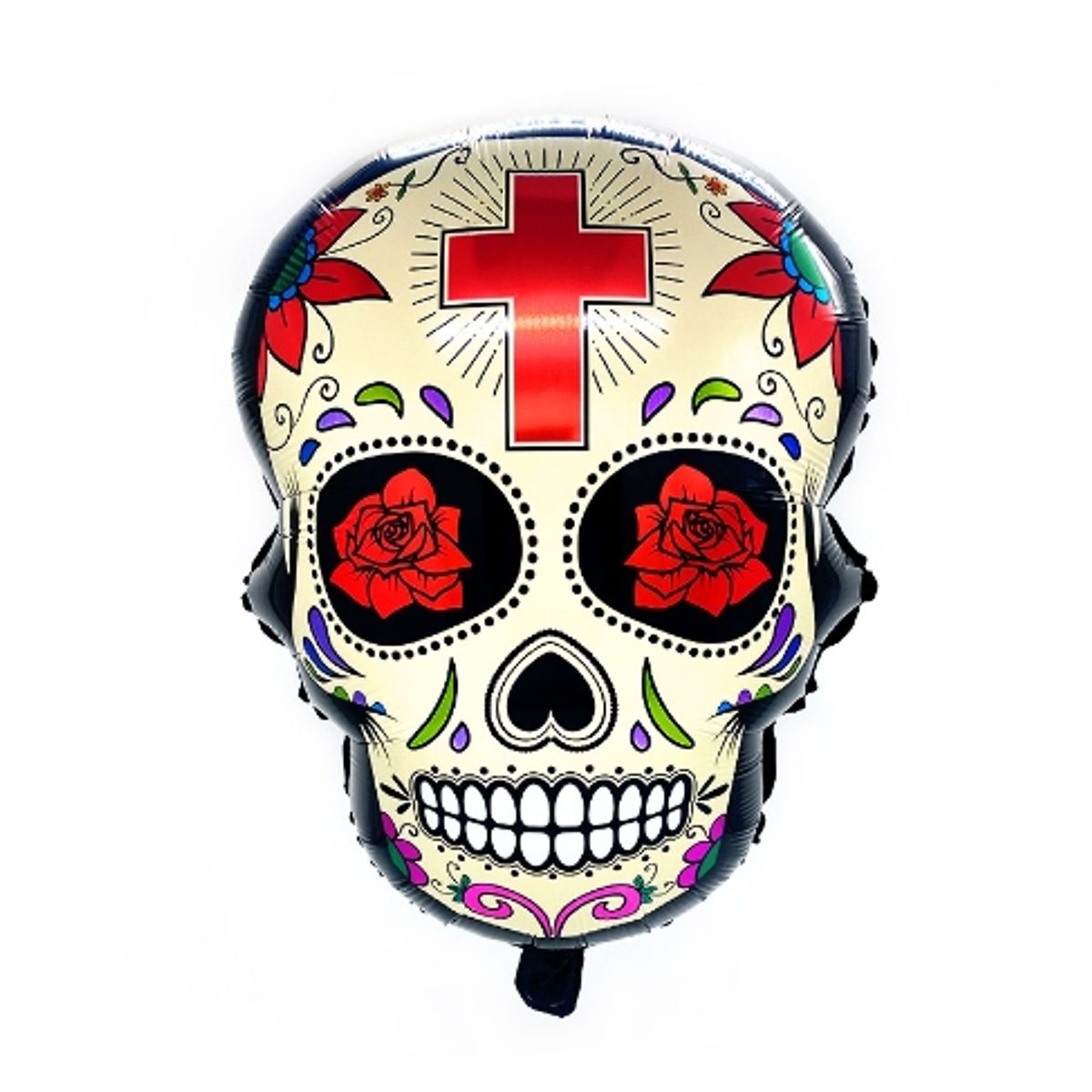 GENERICO - Globo Metalico Catrina Flores X1
