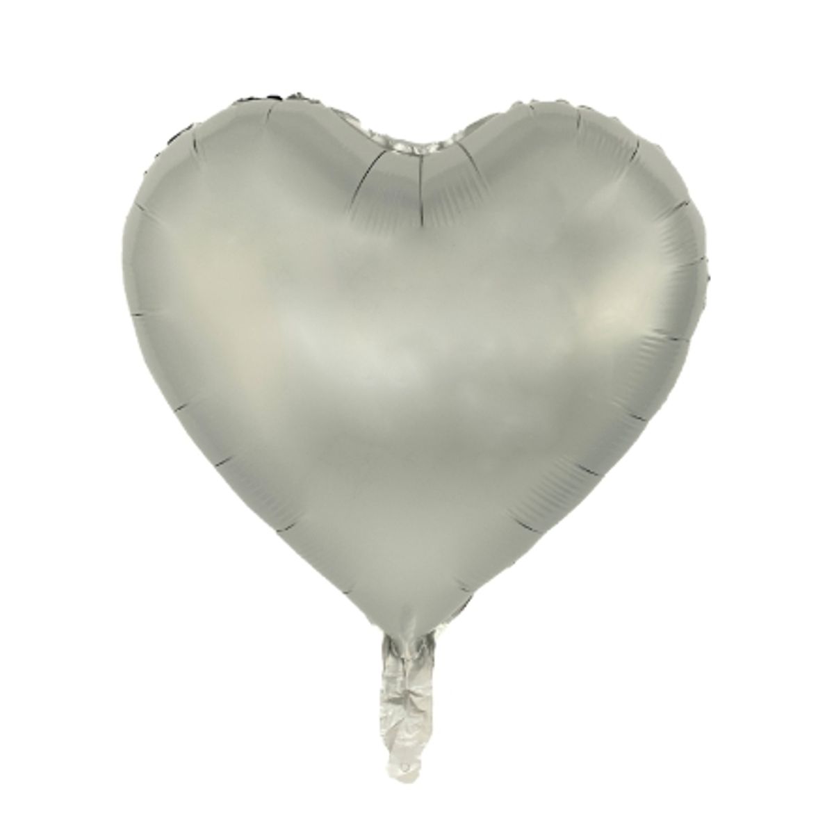 GENERICO - Globo Metalizado Corazon Gris X50