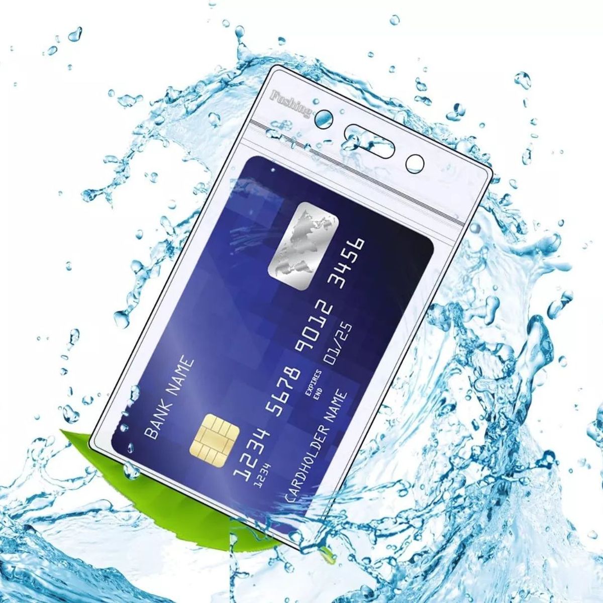 KUANGYE - Pack De 50 Porta Credenciales Transparentes De Pvc 55x85 mm