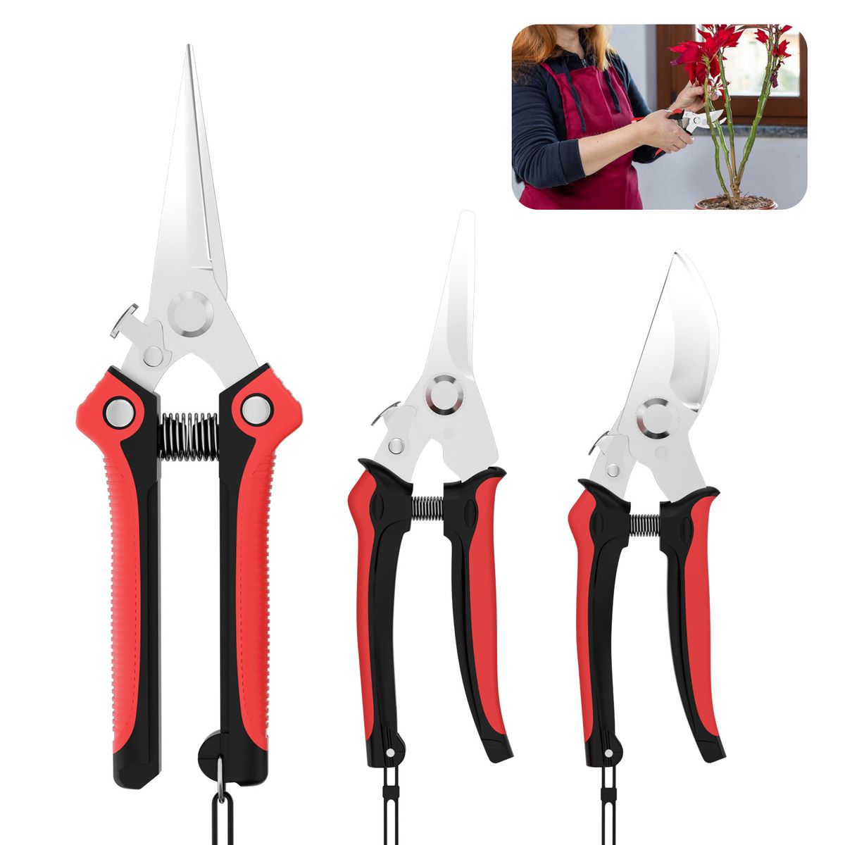 YAYKO - Profesional Liviana Tijera De Podar Corte Jardin 3pcs