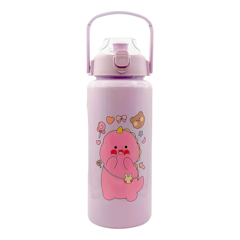 GENERICO - Botellas de Agua Motivacional 2L 3 en 1 - Lila