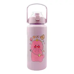 GENERICO - Botellas de Agua Motivacional 2L 3 en 1 - Lila