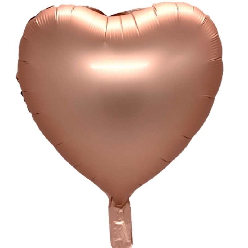 GENERICO - Globo Metalizado Corazon Rose Gold  X1