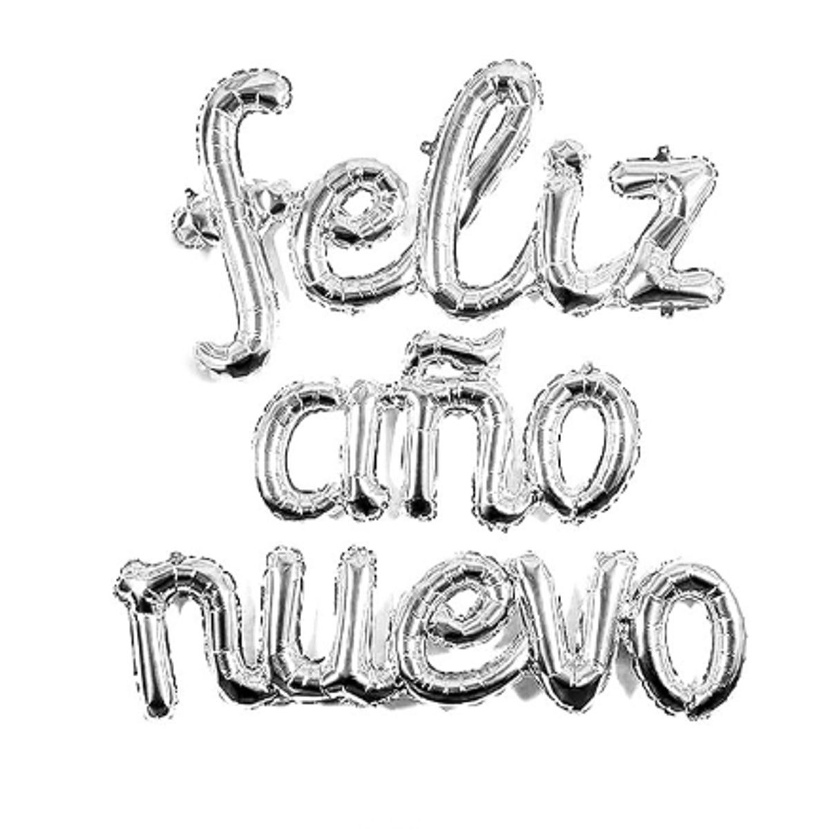 GENERICO - Globo Metálico Cursivo Fan Plateado