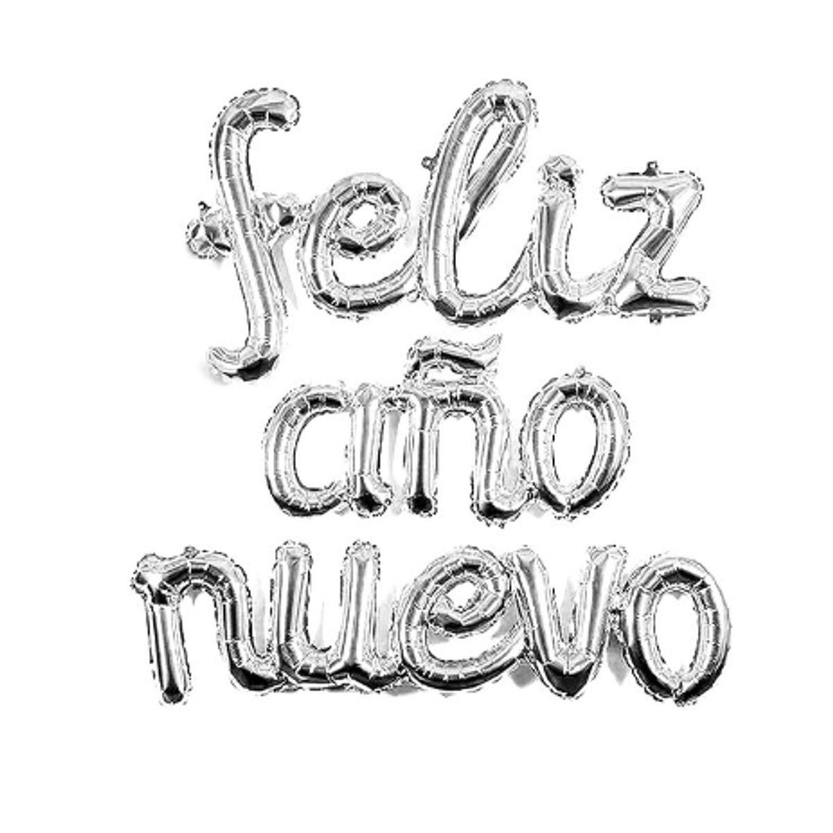GENERICO - Globo Metálico Cursivo Fan Plateado