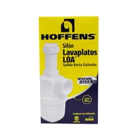 Sifón Lavaplatos Loa Salida Recta Entrada 1 1/2 Y 1 1/4