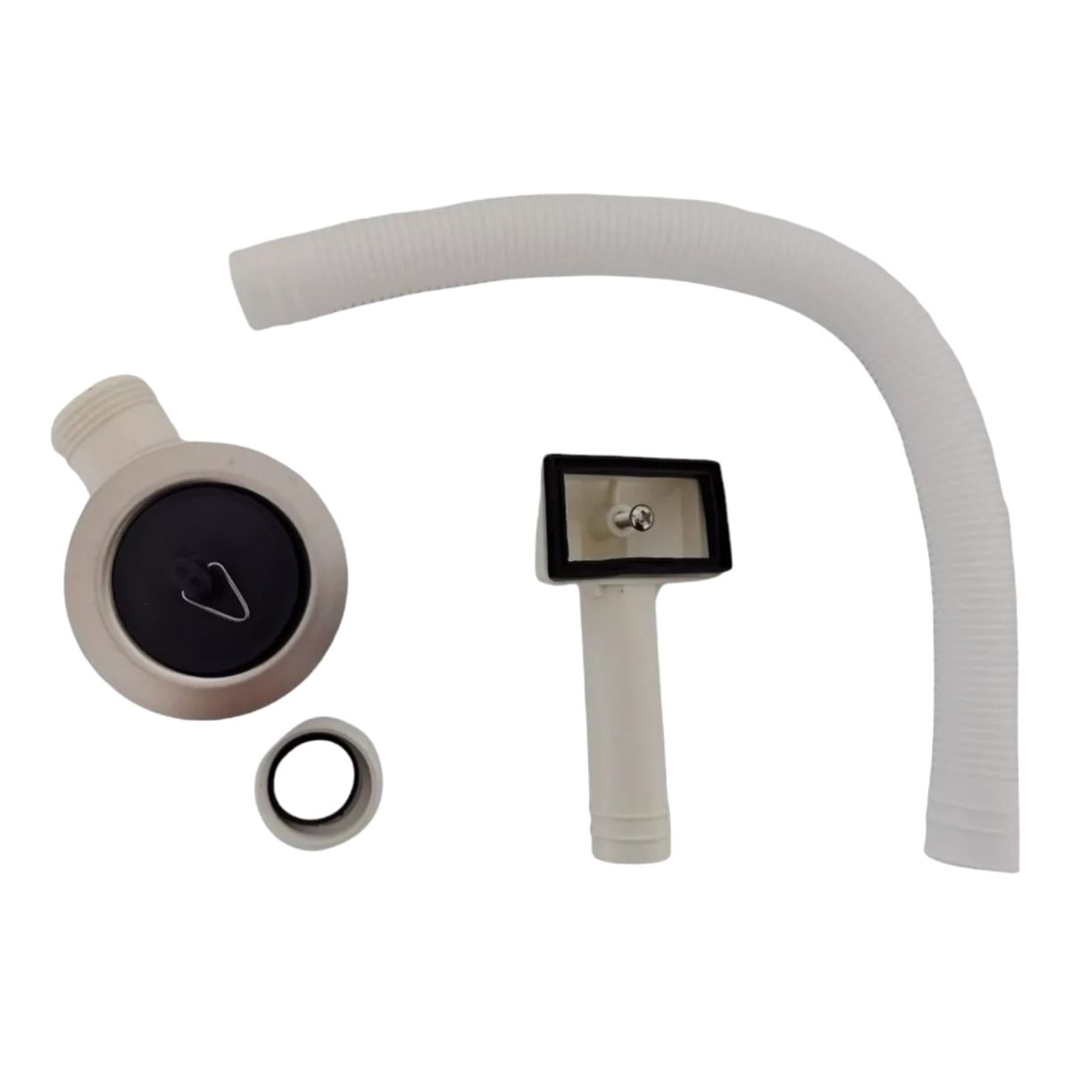 GENERICO - Desague Plastico Lavaplatos 1 1/2 tubo Rebalse Color Blanco