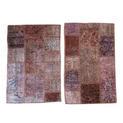 GENERICO - Bajada de Cama Par PatchWork Par 90 X 60 de Persa