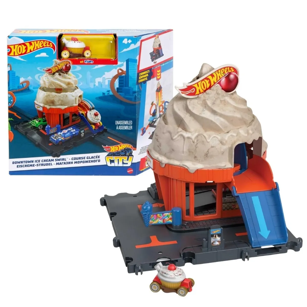 HOT WHEELS - Pista Hot wheels City Lugar Favorito Heladería Mattel