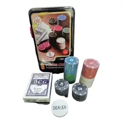 GENERICO - Set Juego De Poker 80 Fichas Naipes Juegode Mesa