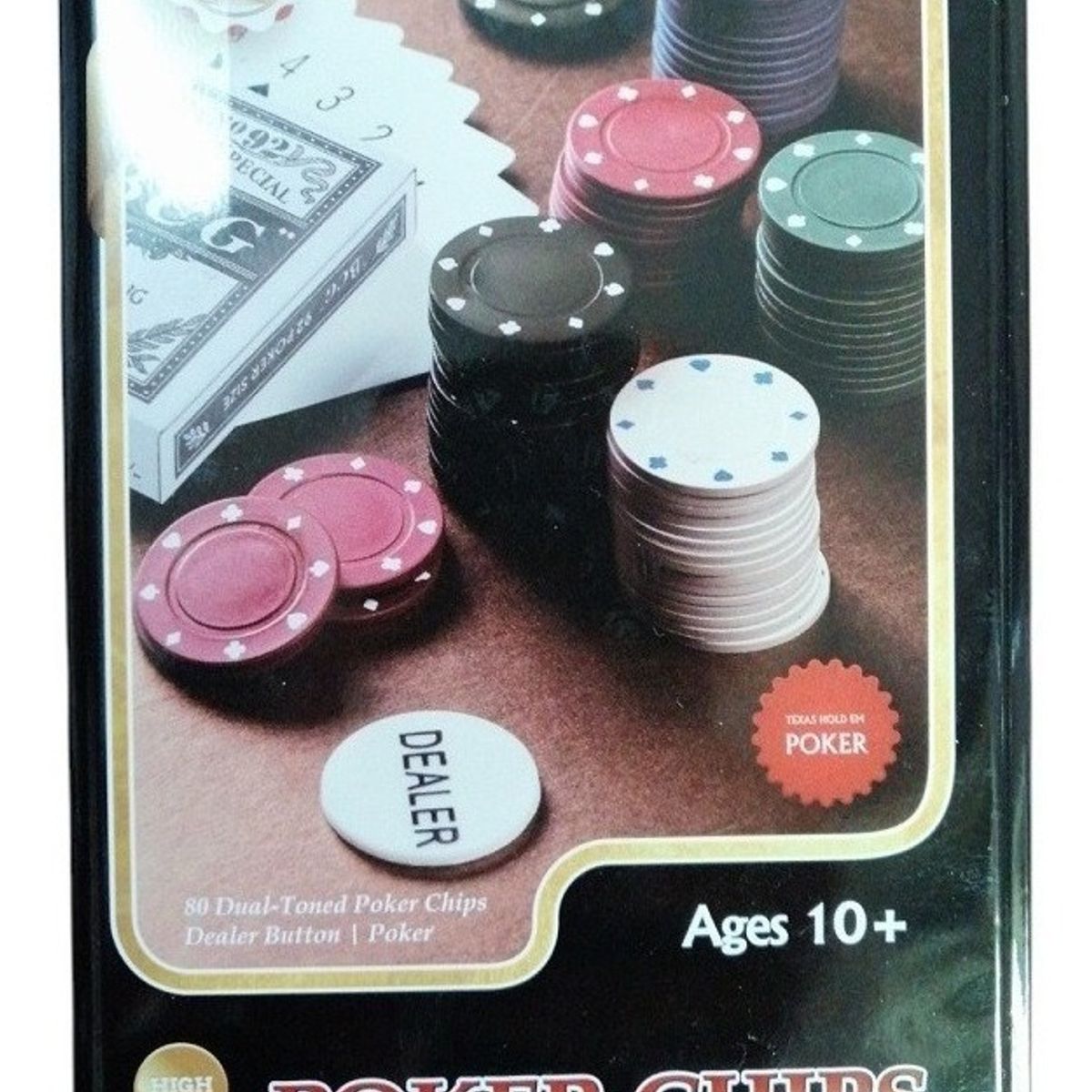 GENERICO - Set Juego De Poker 80 Fichas Naipes Juegode Mesa