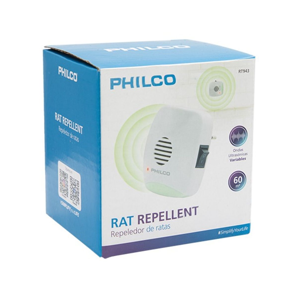 PHILCO - Repelente de Ratas y Ratones Philco RT943 ultrasónico