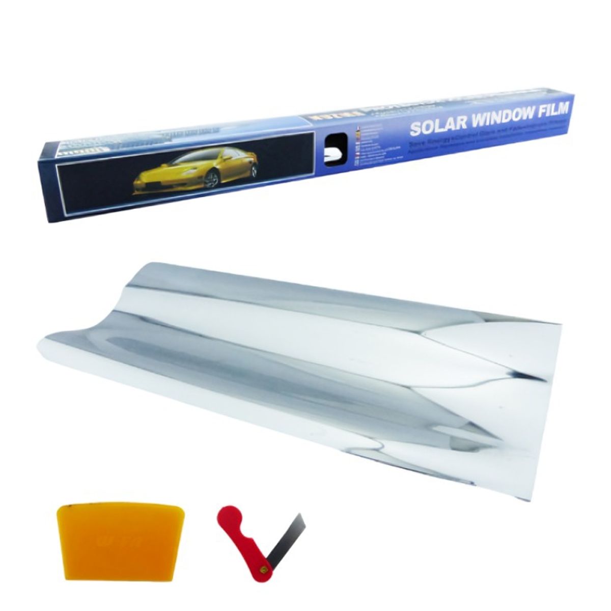 OEM - PAPEL POLARIZADO PARA AUTO ESPEJADO CROMO SILVER15% 50CM X 3MTS