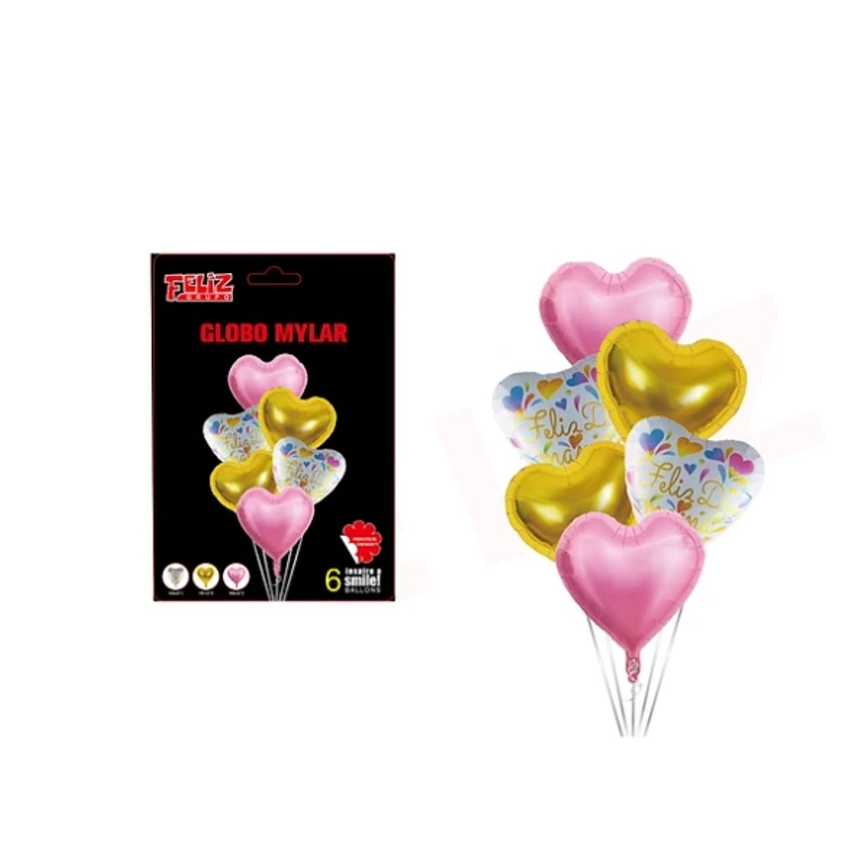 GENERICO - Set Globos Feliz Día Mama Multicolor