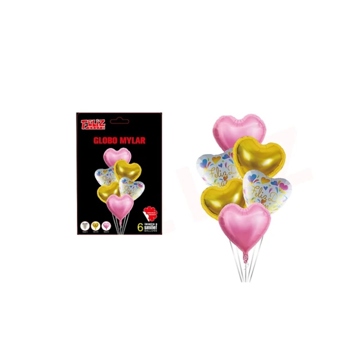 GENERICO - Set Globos Feliz Día Mama Multicolor