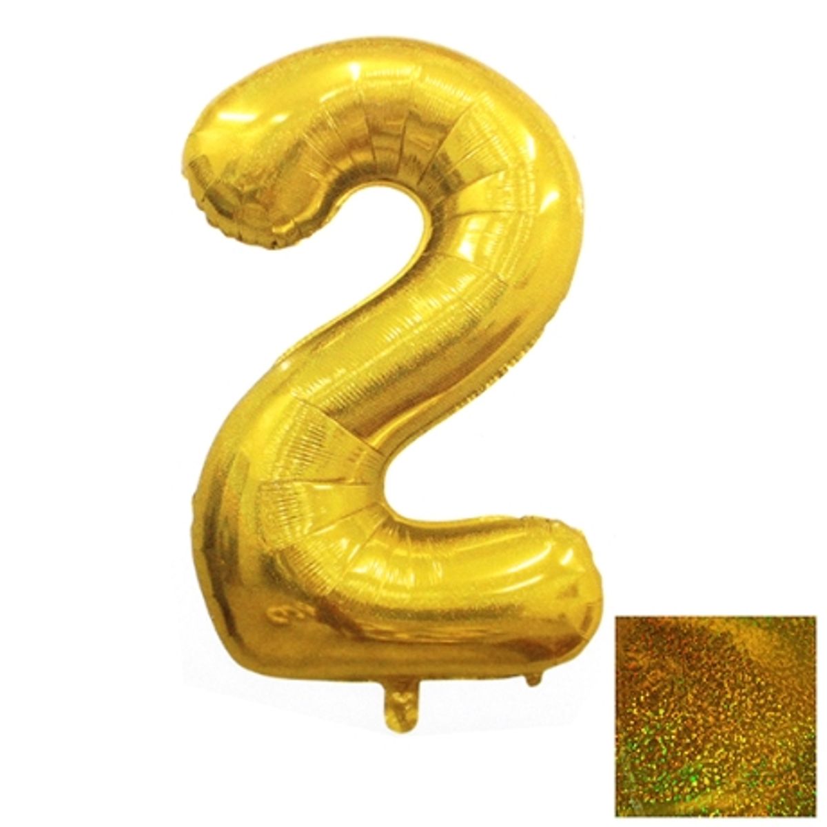 GENERICO - Globo Numero Metalizado Laser 2