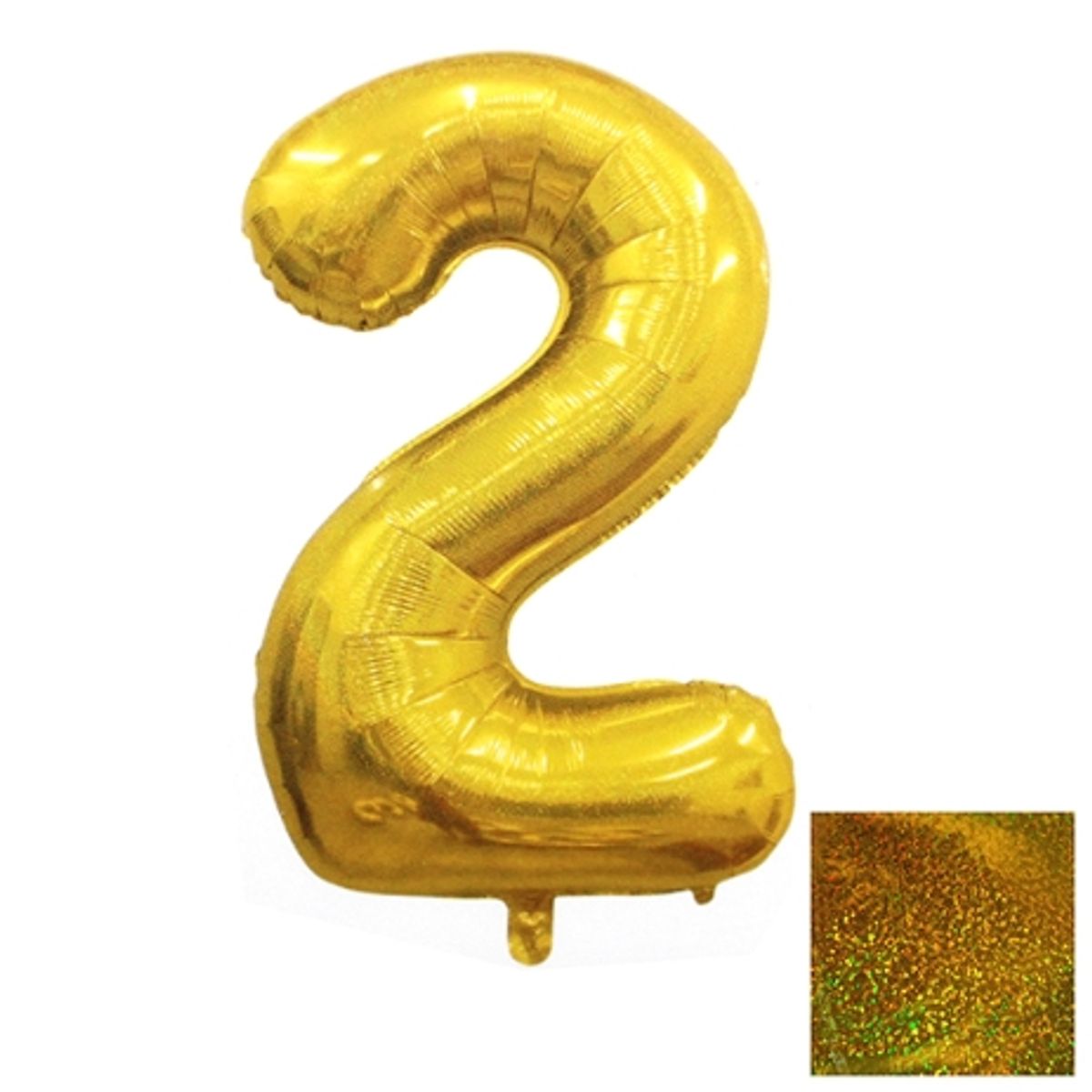 GENERICO - Globo Numero Metalizado Laser 2