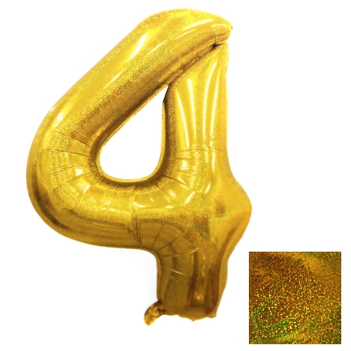 GENERICO - Globo Numero Metalizado Laser 4