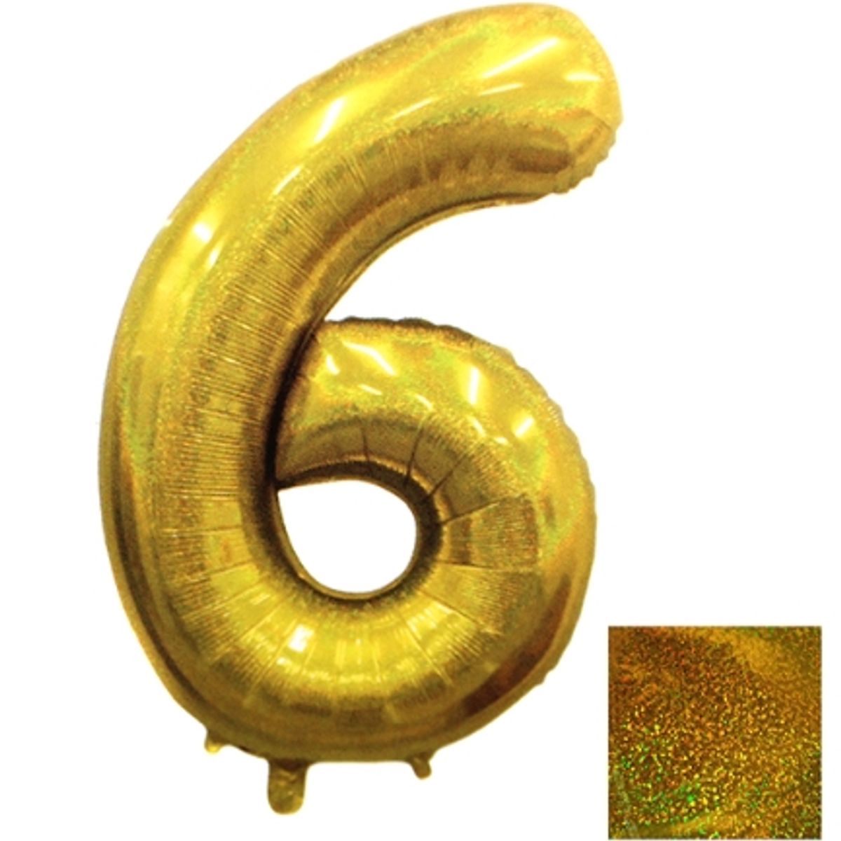 GENERICO - Globo Numero Metalizado Laser 6