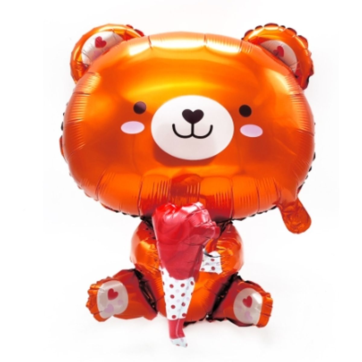 GENERICO - Globo Metálico Osito Oso Corazón X1