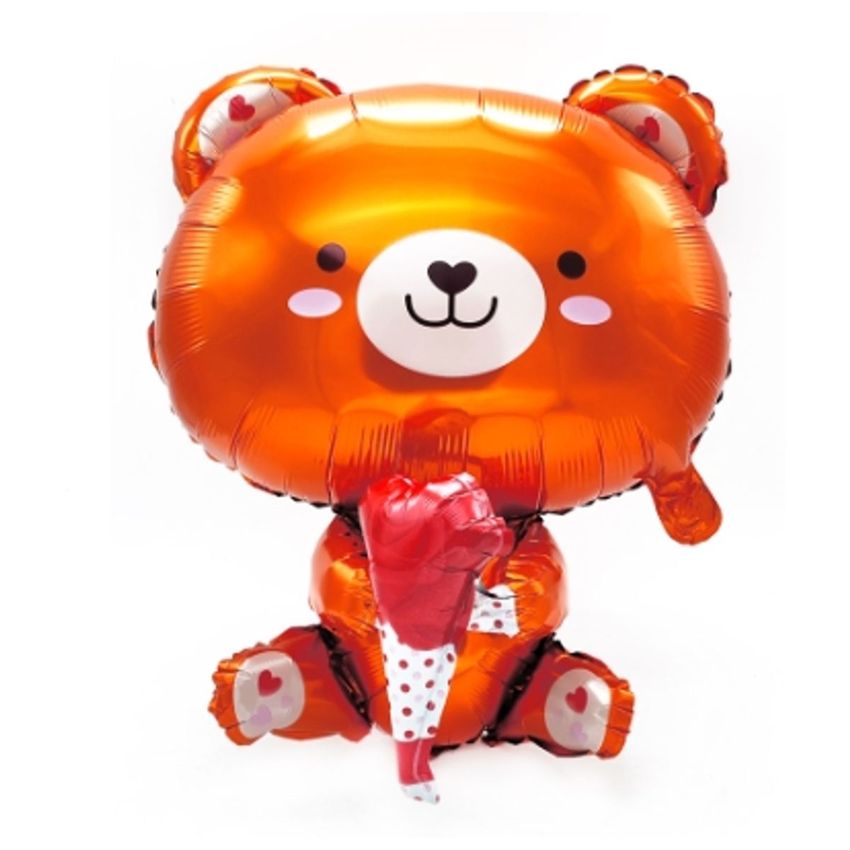 GENERICO - Globo Metálico Osito Oso Corazón X1