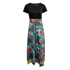 EDWINAYY - Vestido Casual Largo Con Estampado Floral Para Fiesta