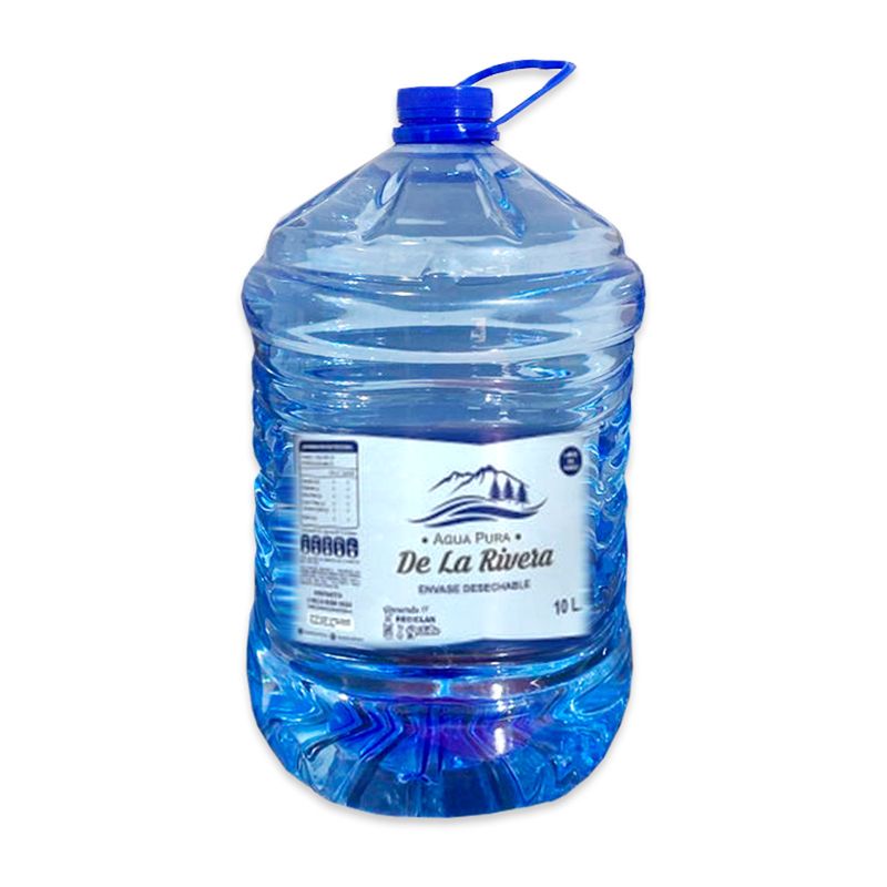 AGUA PURA DE LA RIVERA - Bidón desechable de agua pura De La Rivera 10L
