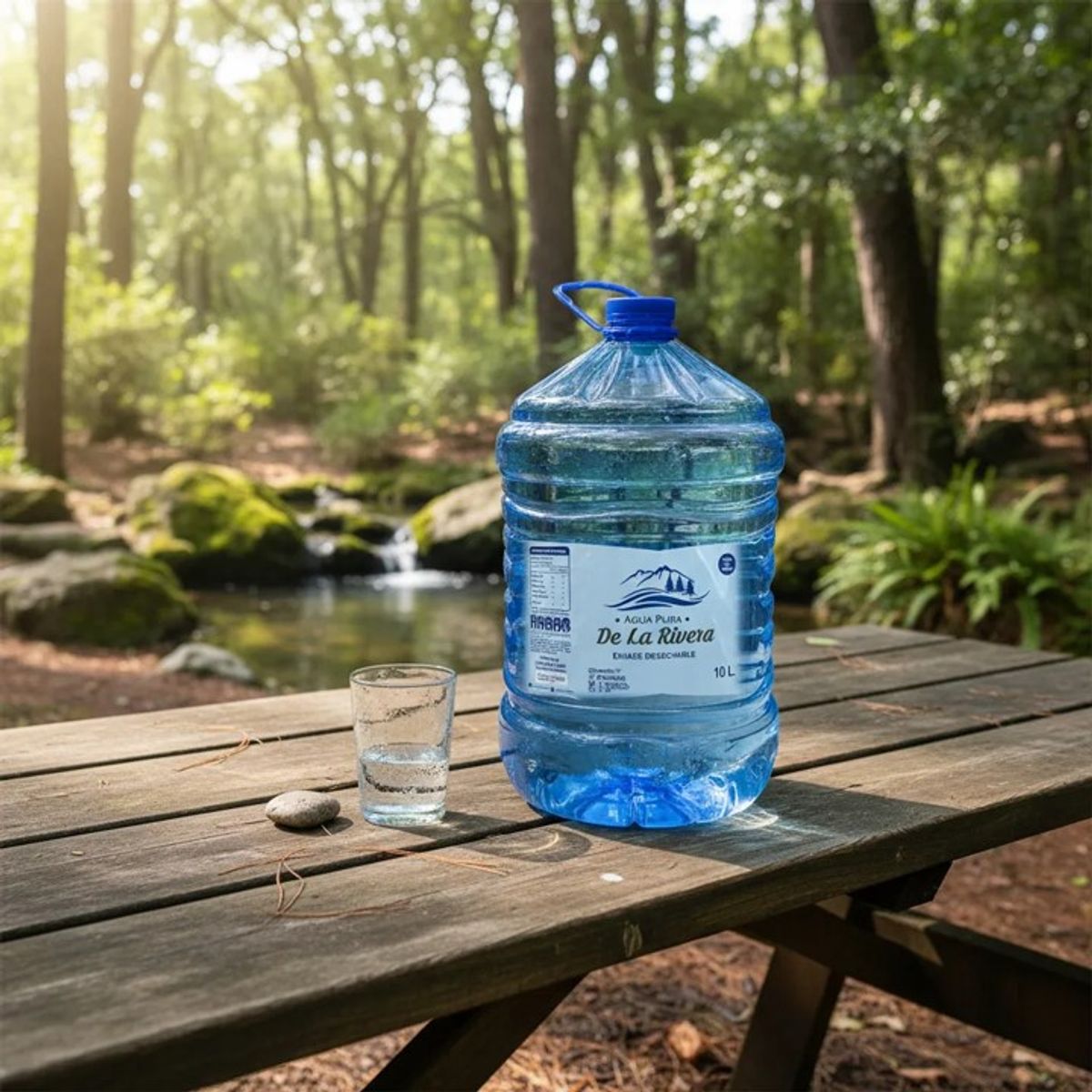 AGUA PURA DE LA RIVERA - Bidón desechable de agua pura De La Rivera 10L