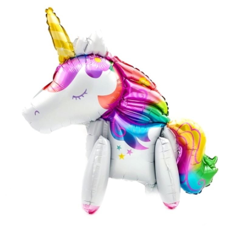 GENERICO - Globo Metalizado De Unicornio 59 X 61 Cms. Helio O Aire