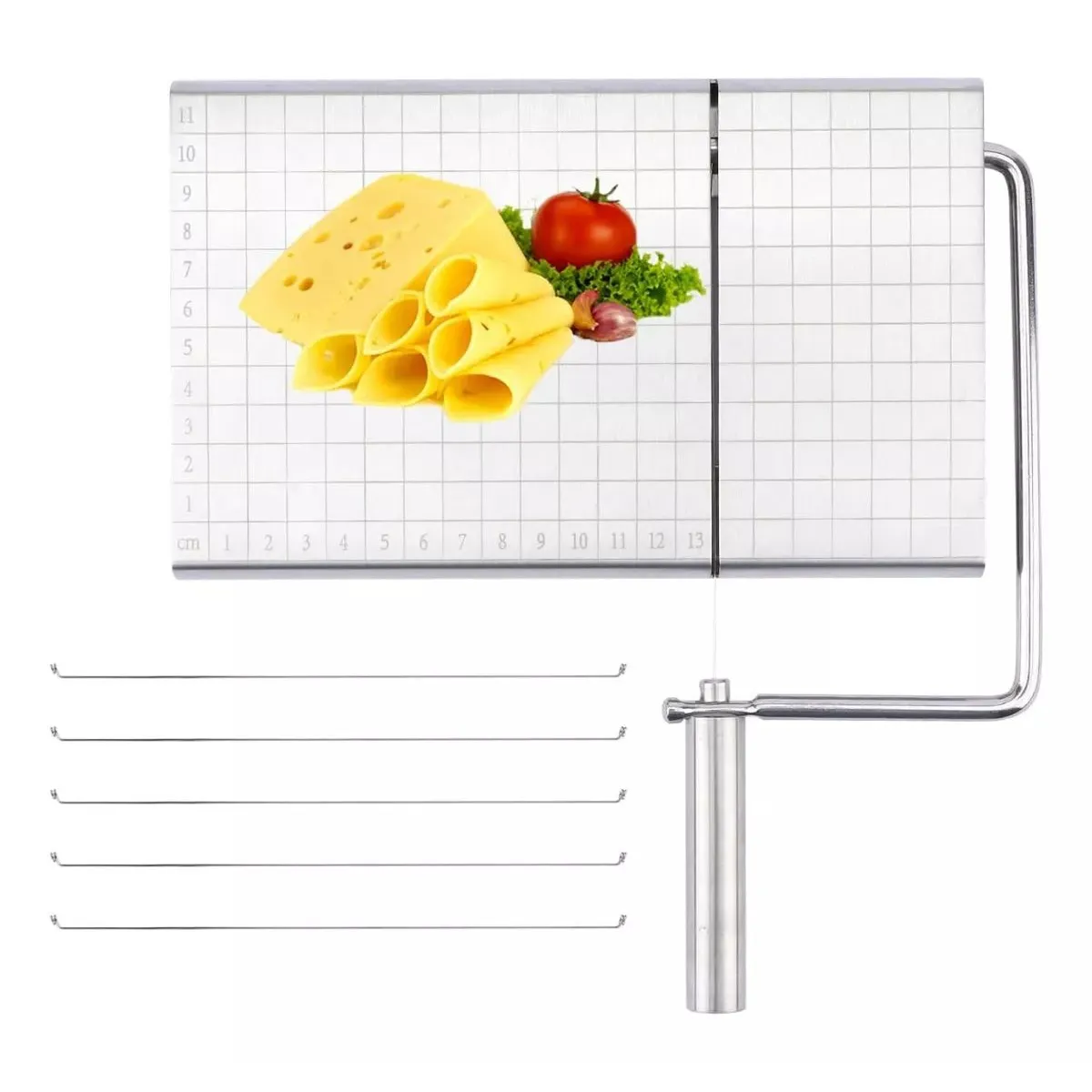 KUANGYE - Cortadora De Jamón Y Queso Acero Inoxidable Con Báscula