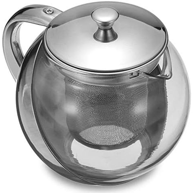 GENERICO - Tetera De Vidrio C Infusor De Acero Inoxidable 500ml