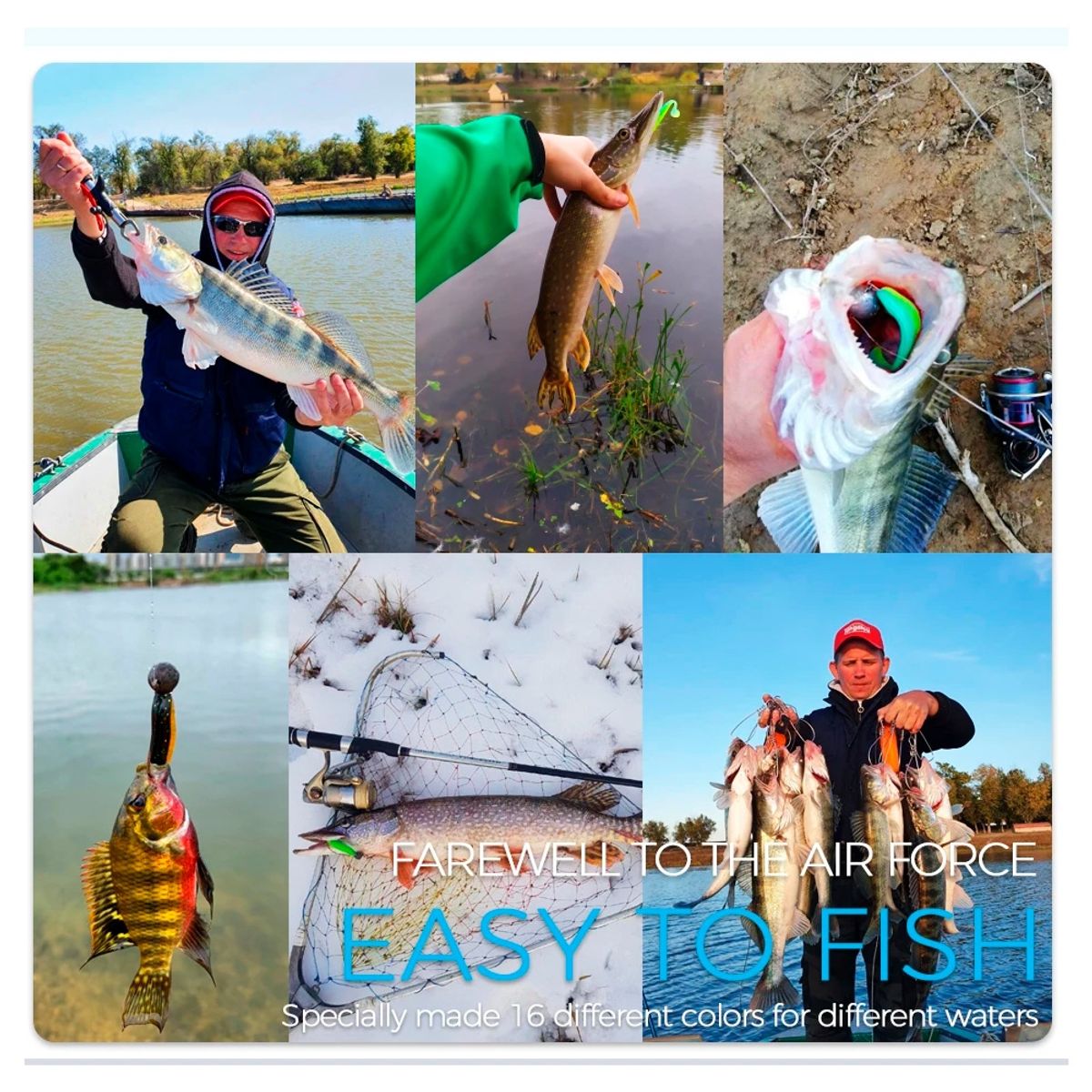 GENERICO - Vinilos 10cm Lenguadocabrilla Pesca Deportiva 7pcs