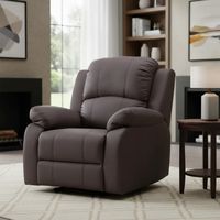 Berger Reclinable con Masajes Y Calefacción Cuero Chocolate