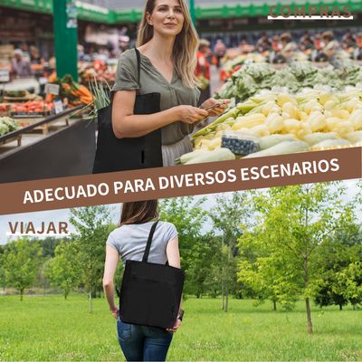 Imagen 2 del producto Bolsa Hombro Para Mujer De Lona Tote Bolsos De Moda Original