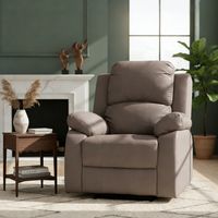 Berger Reclinable con Masajes Y Calefacción Cuero Marrón claro