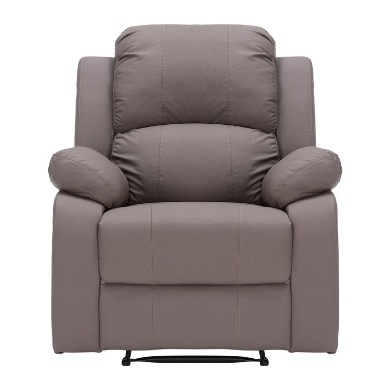 ELEMENT DESIGN - Berger Reclinable con Masajes Y Calefacción Cuero Marrón claro